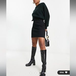 NWOT & Other Stories mini skirt with belt in black